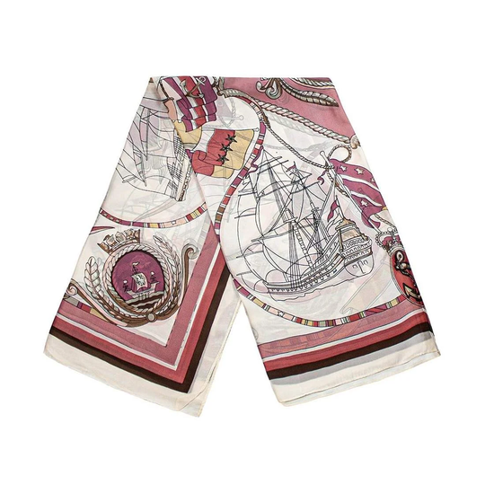 Scarf med havstema - Röd, Nr. 6