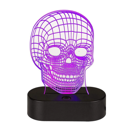 3D-Lampa - Färgskiftande Dödskalle