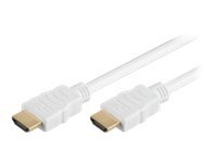 MicroConnect HIGH SPEED - HDMI-kabel - HDMI hane till HDMI hane - 1 m - vit