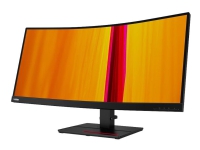 Lenovo ThinkVision T34w-20 - LED-skärm - böjd - 34 - 3440 x 1440 UWQHD - VA - 350 cd/m² - 3000:1 - 4 ms - HDMI, DisplayPort, USB-C - korpsvart - för ThinkPad P15 Gen 2 20YQ