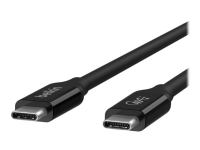 Belkin CONNECT - USB-kabel - 24 pin USB-C (hane) till 24 pin USB-C (hane) - USB 2.0 / USB 3.2 / USB4 / Thunderbolt 3 - 80 cm - USB-strömförsörjning (100W)