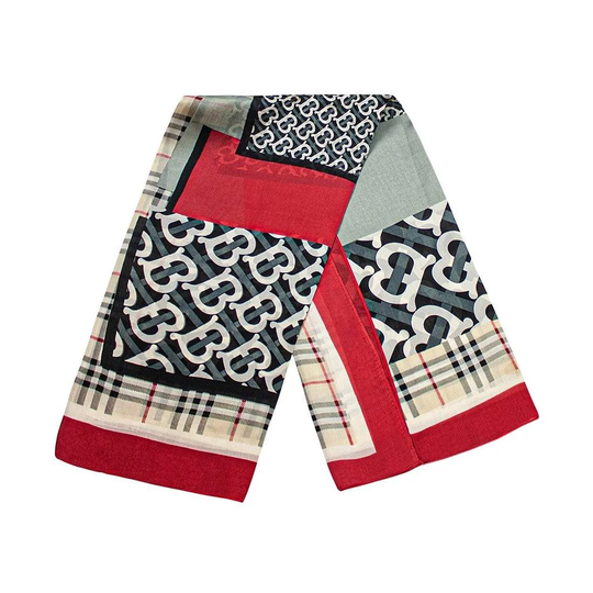 Mönstrad scarf - Svart, Nr. 25