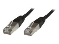 MicroConnect - Nätverkskabel - RJ-45 (hane) till RJ-45 (hane) - 1 m - SSTP (screened shielded twisted pair) - CAT 6 - halogenfri - svart