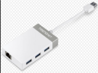 TRENDnet TU3-ETGH3 - Nätverksadapter - USB 3.0 - Gigabit Ethernet + USB 3.0 x 3