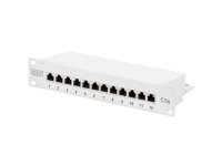 Digitus DN-91512S-G, Gigabit Ethernet, RJ-45, Guld, Cat5e, Grå, Galvaniserad stål