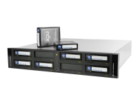 Overland-Tandberg RDX QuikStation 8 - Diskbibliotek - RDX-patron x 8 - 10 Gigabit Ethernet - kan monteras i rack