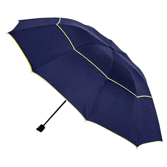 Paraply, Kompakt - 130 cm - Blå / Gul