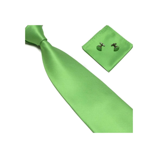 Kostym Accessoarer | Slips + Näsduk + Manschettknappar - Grön