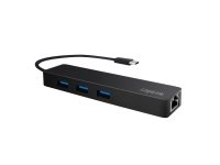LogiLink UA0313, USB 3.2 Gen 1 (3.1 Gen 1) Type-C, RJ-45, USB 3.2 Gen 1 (3.1 Gen 1) Type-A, 5000 Mbit/s, Svart, Gigabit Ethernet, 319 mm