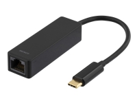 DELTACO USBC-GIGA - Nätverksadapter - USB 3.1 - Gigabit Ethernet - svart