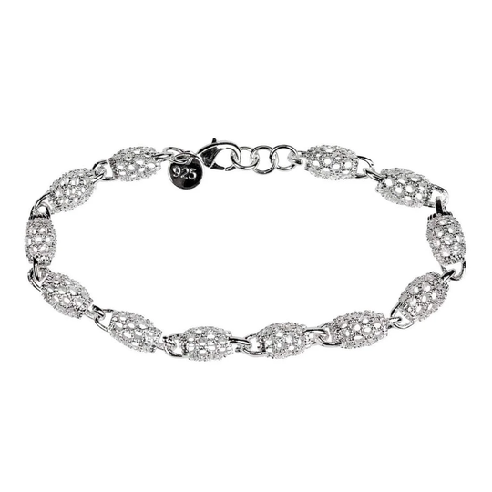 Armband med Ovala Kulor - Silver