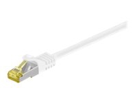MicroConnect - Nätverkskabel - RJ-45 (hane) till RJ-45 (hane) - 10 m - SFTP, PiMF - CAT 7 - hakfri - vit