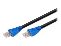 MicroConnect - Nätverkskabel - RJ-45 (hane) till RJ-45 (hane) - 15 m - 6.2 mm - UTP - CAT 6 - rund, hakfri, fast - svart