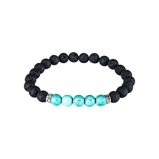 Armband med vulkansten - Turkos