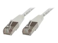 MicroConnect - Nätverkskabel - RJ-45 (hane) till RJ-45 (hane) - 15 m - 5.5 mm - F/UTP (folieöverdraget oskärmat tvinnat par) - CAT 5e - rund, tvinnad - vit
