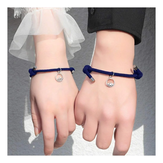 Pararmband med Magnet - Blå