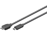MICROCONNECT USB-kabel, USB 3.1 C hane till USB 3.0 Micro B hane, längd 1 meter, färg: svart