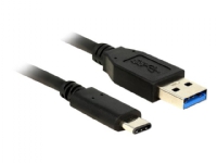 Delock - USB-kabel - 24 pin USB-C (hane) till USB typ A (hane) - USB 3.1 Gen 2 - 1 m - reversibel C-kontakt - svart