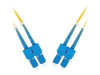 MicroConnect - Nätverkskabel - SC/PC enkelläge (hane) till SC/PC enkelläge (hane) - 1 m - fiberoptisk - 9 / 125 mikrometer - OS2 - halogenfri - gul