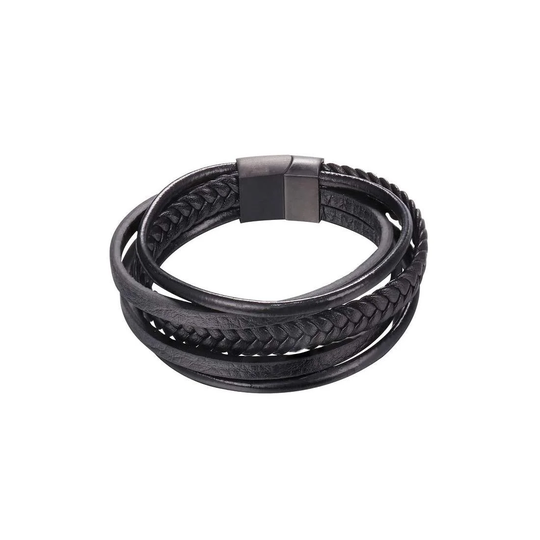 U7 Armband av Imitationsläder - Svart