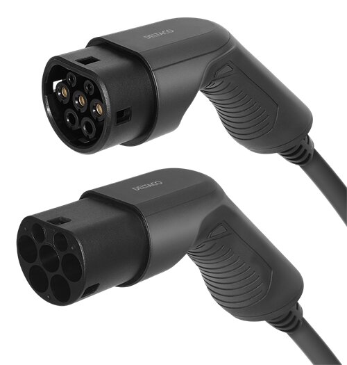 DELTACO e-Charge laddkabel, typ 2 till typ 2, 3 fas, 32A, 22KW, 10m