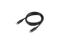 Lenovo - USB-kabel - 24 pin USB-C (hane) till 24 pin USB-C (hane) - 20 V - 5 A - 1 m - stöd för 4K, USB-strömleverans (5A, 100W) - svart - för ThinkCentre M70s Gen 3 M75t Gen 2 ThinkCentre neo 70 ThinkPad E14 Gen 3 P15v Gen 3