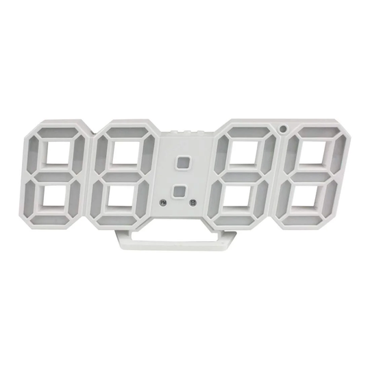Digital 3D-Klocka - Vit