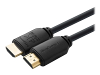 MicroConnect - Hög hastighet - HDMI-kabel med Ethernet - HDMI hane till HDMI hane - 50 cm - trippelskärmad - svart - inomhus, Dolby TrueHD-support, 4K60 Hz (4096 x 2160) stöd