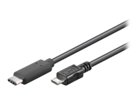 MicroConnect - USB-kabel - USB-C (hane) till mikro-USB typ B (hane) - 1 m - svart