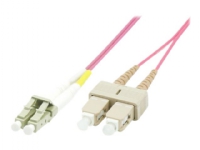 MicroConnect - Nätverkskabel - LC/PC-multiläge (hane) till SC/PC multiläge (hane) - 5 m - 2 mm - fiberoptisk - 50/125 mikron - OM4 - halogenfri - erika-violett