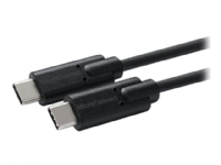 MicroConnect - USB-kabel - USB-C (hane) till USB-C (hane) - USB 3.2 Gen 2 - 20 V - 5 A - 25 cm - USB-strömförsörjning (100W), 4K60Hz stöd - svart