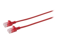 MicroConnect - Nätverkskabel - RJ-45 (hane) till RJ-45 (hane) - 3 m - 3.6 mm - UTP - CAT 6a - halogenfri, hakfri, tvinnad - röd