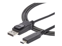StarTech.com 6ft/1.8m USB C till DisplayPort 1.4 Kabel, 4K/5K/8K USB Type-C till DP 1.4 Alt Mode Videoadapter Converter, HBR3/HDR/DSC, 8K 60Hz DP 1.4 Monitor Cable for USB-C and Thunderbolt 3 - 8K USB-C to DP Cable - Ekstern videoadapter - USB-C - DisplayPort - sort - for P/N: TB4CDOCK