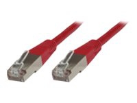 MicroConnect - Nätverkskabel - RJ-45 (hane) till RJ-45 (hane) - 0,7 m - skärmad tvinnad parkabel (SSTP) - CAT 6 - röd