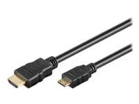 MicroConnect - Hög hastighet - HDMI-kabel med Ethernet - mini-HDMI hane till HDMI hane - 3 m - svart - 4K60 Hz (4096 x 2160) stöd