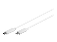 MicroConnect - USB-kabel - USB-C (hane) till USB-C (hane) - USB 3.1 - 1 m - vit