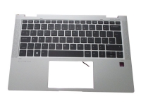 HP Privacy - Ersättningstangentbord för bärbar dator - bakgrundsbelyst - brittisk - med övre skydd - för EliteBook x360 1030 G4