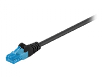 MicroConnect - Nätverkskabel - RJ-45 (hane) till RJ-45 (hane) - 30 m - 6 mm - UTP - CAT 6a - halogenfri, rund, hakfri, tvinnad - svart