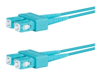 Lanview - Patchkabel - SC/UPC multi-mode (han) til SC/UPC multi-mode (han) - 1 m. - 2 mm - fiberoptik - duplex - 50 / 125 my - OM3 - halogenfri - akvamarin