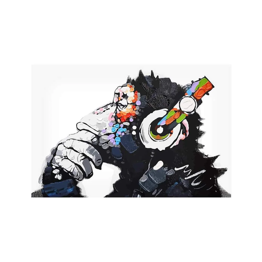 Canvasposter, Schimpans - 50 x 70 cm