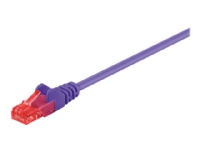 MicroConnect - Nätverkskabel - RJ-45 (hane) till RJ-45 (hane) - 25 cm - 6 mm - UTP - CAT 6 - rund, hakfri, tvinnad - lila