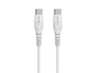eSTUFF - USB-kabel - USB-C (hane) till USB-C (hane) - USB 2.0 - 5 V - 2.4 A - vit