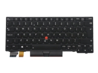 Chicony - Ersättningstangentbord för bärbar dator - med Trackpoint - bakgrundsbelyst - QWERTY - brittisk - svart - FRU - för ThinkPad L13 Gen 2 L13 Yoga Gen 2 X13 Gen 1