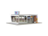 Modern kiosk med LED-belysning H0 Kibri 39009