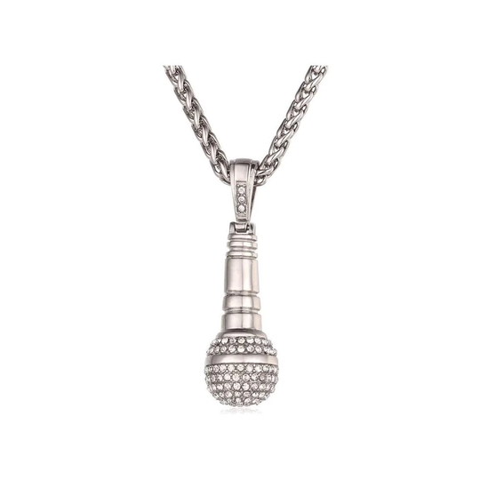 Halsband, Mikrofon - Silver