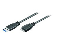 MicroConnect - USB-kabel - Micro-USB typ B (hane) till USB typ A (hane) - USB 3.0 - 50 cm - svart