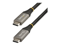 StarTech.com 2m USB C-kabel 5Gbps, högkvalitativ USB-C-kabel, USB 3.1/3.2 Gen 1 Typ-C-kabel, 100W (5A) Power Delivery-laddning, DP Alt Mode, USB C-till-C-kabel, laddning och synkronisering - Thunderbolt 3-kompatibel (USB315CCV2M) - USB-kabel - USB-C (han) till USB-C (han) - USB 3.1 Gen 2 / Thunderbolt 3 / DisplayPort 1.4 - 2 m - USB Power Delivery (5 A, 100 W), stöd för 8K30 Hz - grå, sort - för P/N: DK30C2DAGPD, DK30C2HAGPD