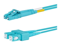 Lanview - Patchkabel - LC/UPC multi-mode (han) til SC/UPC multi-mode (han) - 5 m. - 2 mm - fiberoptik - duplex - 50 / 125 my - OM3 - halogenfri - akvamarin