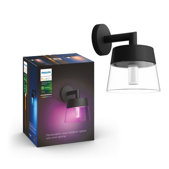 Philips Hue White and Color Ambience Attract vägglampa för utomhusbruk / Svart