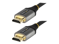 StarTech.com 1 m (3ft) HDMI 2.1-kabel, certifierad Ultra High Speed HDMI-kabel 48Gbps, 8K 60Hz/4K 120Hz HDR10+ eARC, Ultra HD 8K HDMI-kabel / sladd med TPE-jacka, för UHD-skärm/TV/Display - Dolby Vision/Atmos, DTS-HD (HDMM21V1M) - Ultra High Speed - HDMI-kabel med Ethernet - HDMI hane till HDMI hane - 1 m - dubbelt skärmad - grå, svart - passiv, stöd för 4K120 Hz, stöd för 8K60 Hz